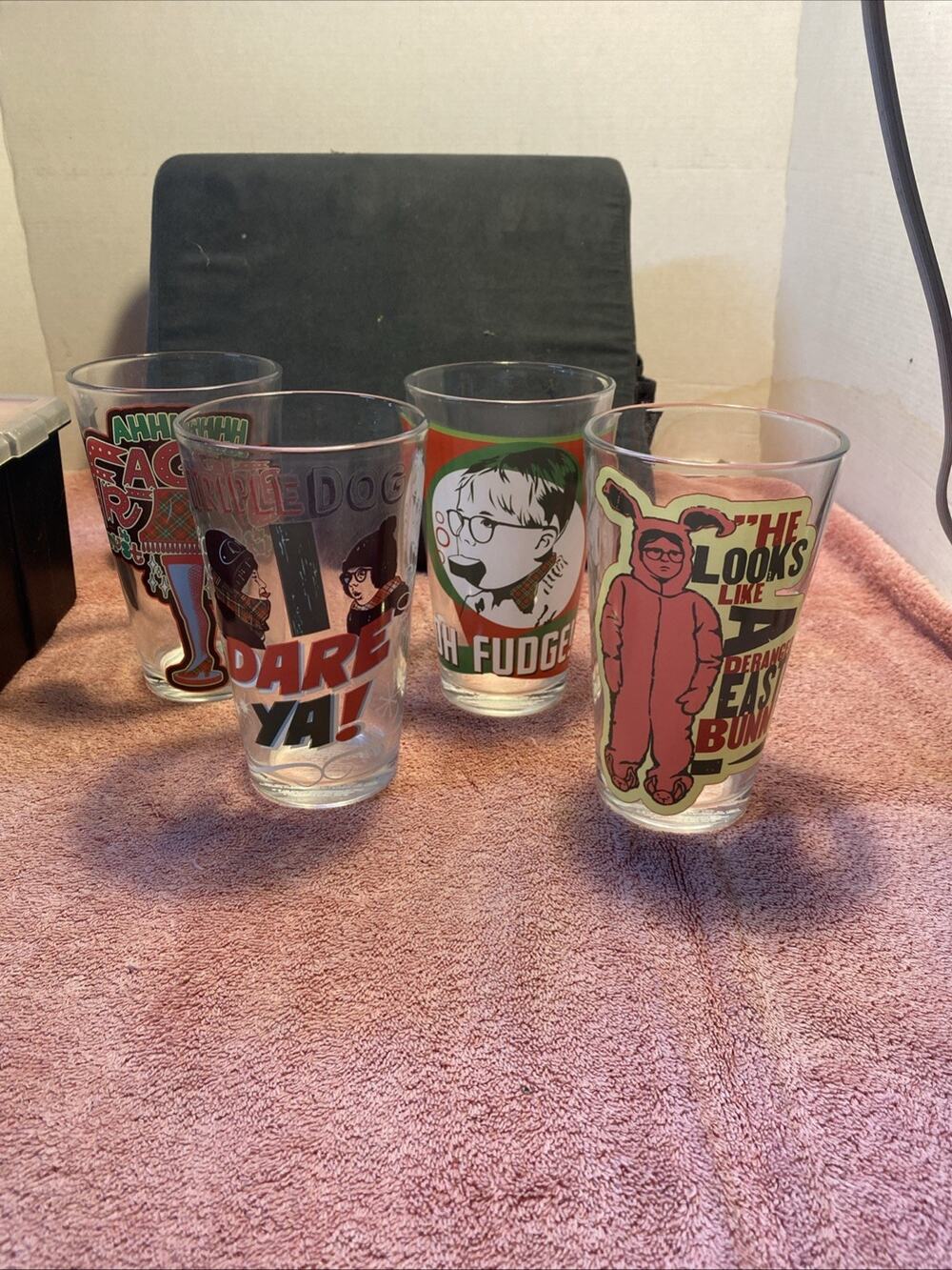 A Christmas Story - Collectors Series Pint Glass 4-pc Set - Holiday Xmas Glass
